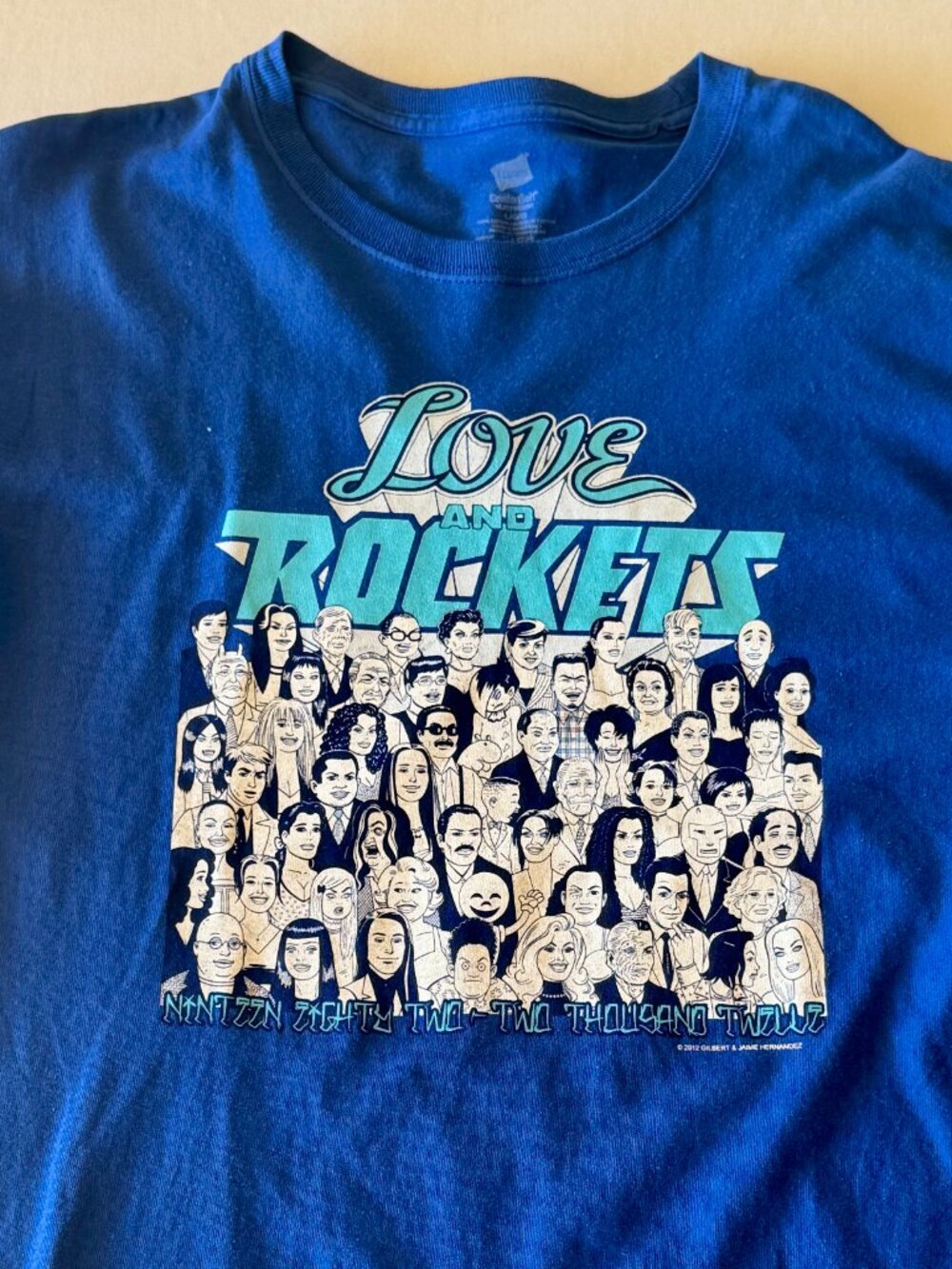 Love and Rockets Graphitti 2012 Graphic Tee Men's L Royal Blue